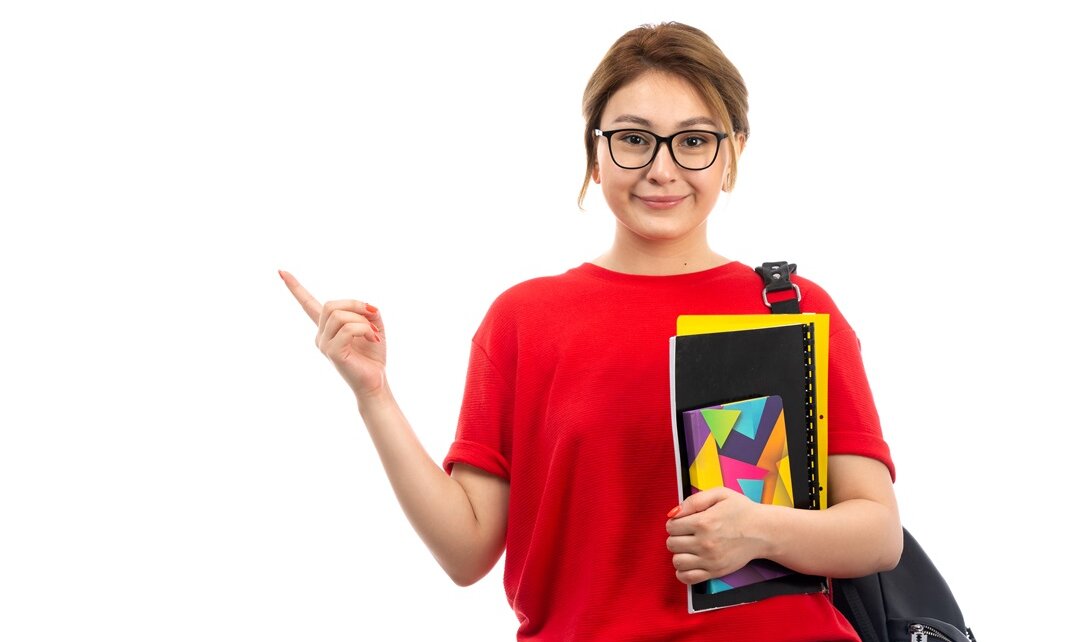 study-abroad-front-view-young-beautiful-lady-red-t-shirt-holding-copybooks-files-smiling-with-bag-white